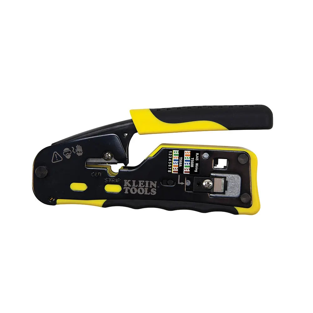 Klein Ratcheting Cable Crimper / Stripper / Cutter, for Pass-Thru™ Klein Tools