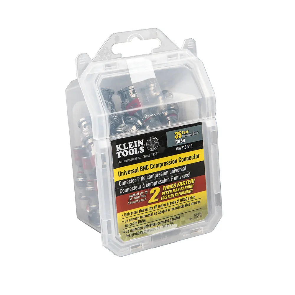 Klein Universal BNC Compression Connectors RG59 35-Pack Klein Tools