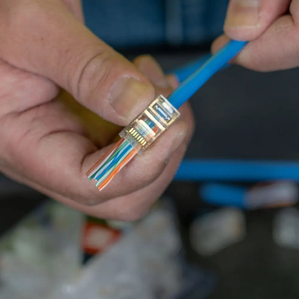 Klein Pass-Thru™ Modular Data Plug, RJ45- CAT5E, 50-Pack Klein Tools