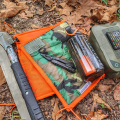 Woobie Hank: Insulated with USGI poncho-liner, serves as a large rag, knee pad, and adventure companion tool. Superesse Straps LLC