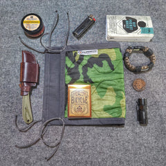 Woobie Hank: Insulated with USGI poncho-liner, serves as a large rag, knee pad, and adventure companion tool. Superesse Straps LLC