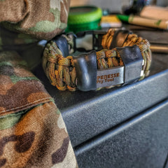 Urban Carry Strap - EDC Bracelet with Pry Bar, Firestarter, Kevlar Saw and Cuff Key or LED Flashlight. Superesse Straps LLC