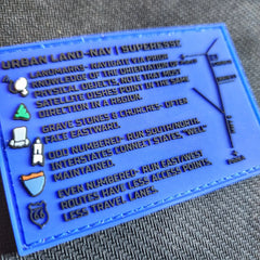 Storage Pocket Patch - Urban Land-Nav w/ Strip Map Diagram and Contingency Navigation Tactics Superesse Straps LLC
