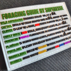 Storage Pocket Patch:  "Foraging Guide", a Plants and Edibles Quick Identification Reference Superesse Straps LLC