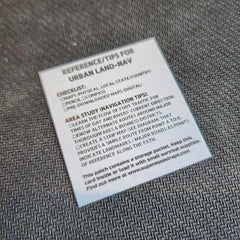 Storage Pocket Patch - Urban Land-Nav w/ Strip Map Diagram and Contingency Navigation Tactics Superesse Straps LLC