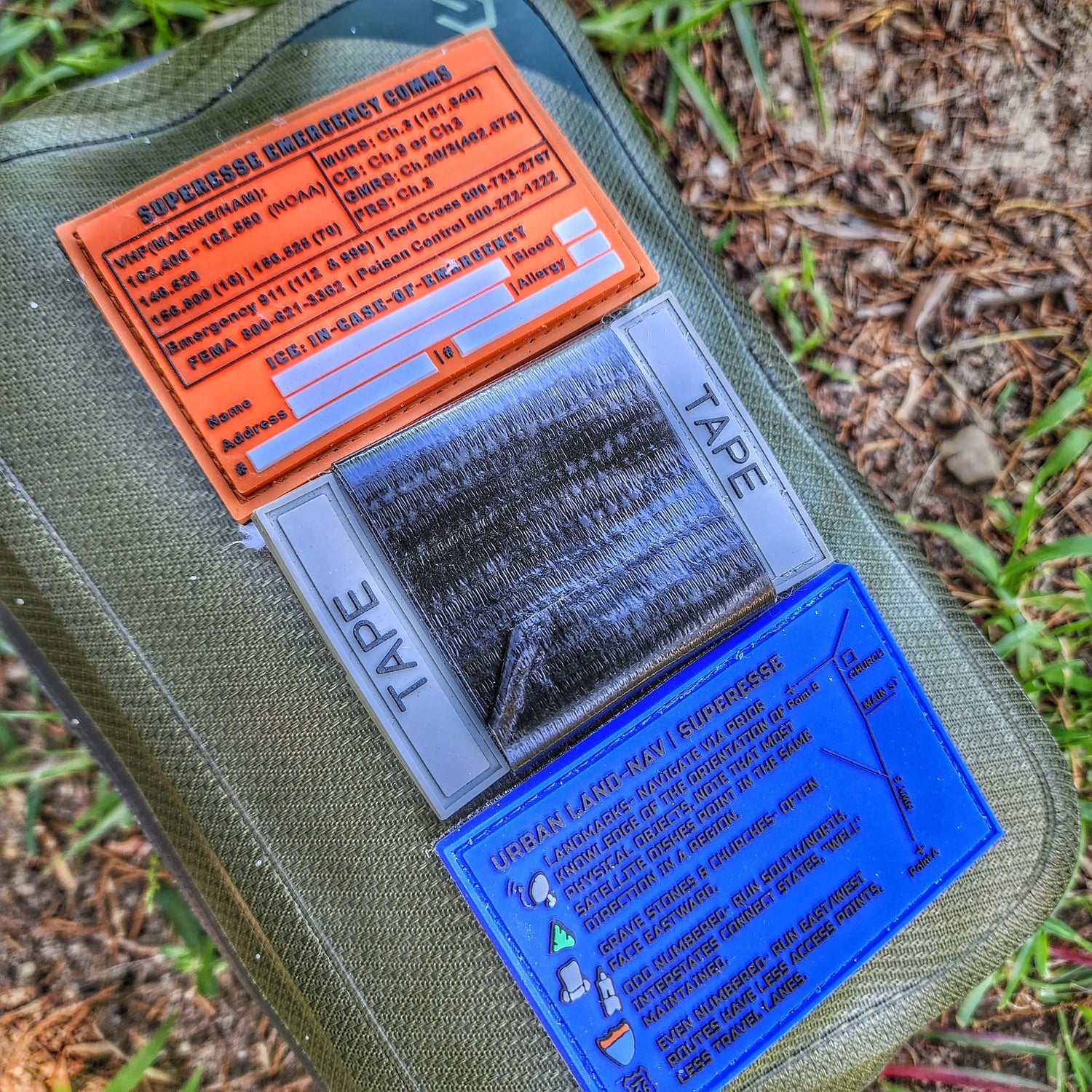 Storage Pocket Patch - Urban Land-Nav w/ Strip Map Diagram and Contingency Navigation Tactics Superesse Straps LLC