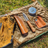 Woobie Hank: Insulated with USGI poncho-liner, serves as a large rag, knee pad, and adventure companion tool. Superesse Straps LLC