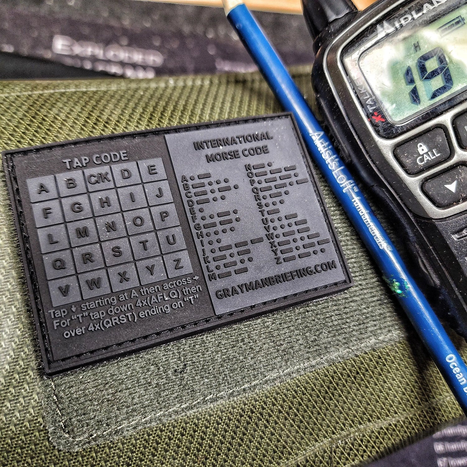 Storage Pocket Patch: Morse and Tap Code Superesse Straps LLC