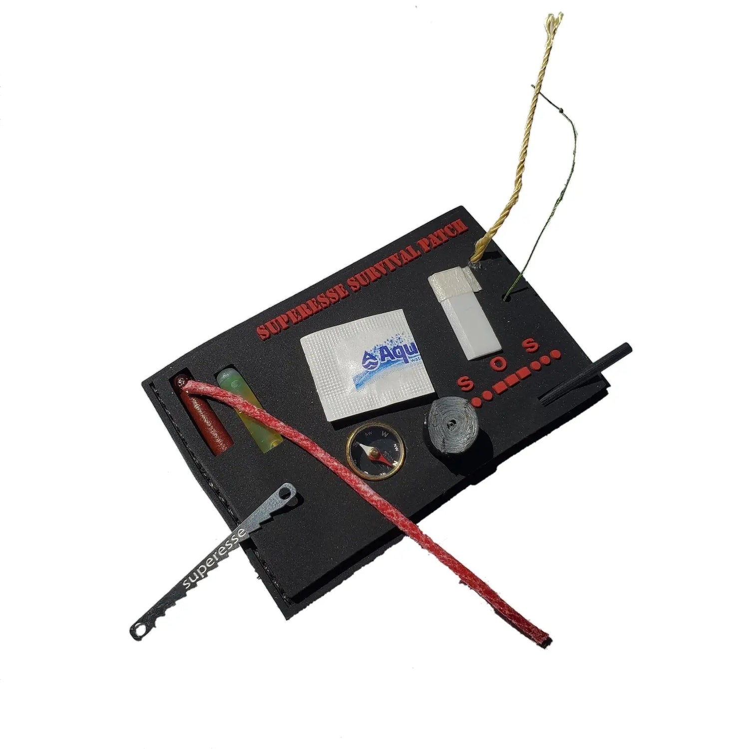 Superesse Survival Patch: Compartmentalized Micro EDC and Survival Kit Superesse Straps LLC
