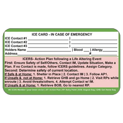 ICERS Quick Reference Decals - A supplement to the In Case of Emergency Response System Superesse Straps LLC