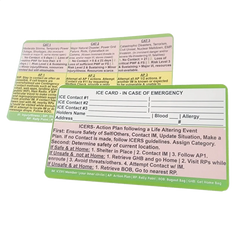 ICERS Quick Reference Decals - A supplement to the In Case of Emergency Response System Superesse Straps LLC