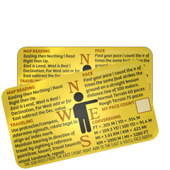 Land Nav Decal - Map Reading, Conversions, Pace Count, & Travel Tips Superesse Straps LLC