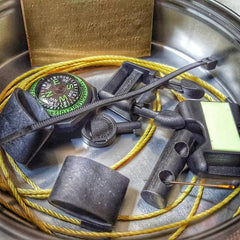 The Escape Evade Pathfinder: Military & Tactical Strap w/ SERE kit, Compass, Kevlar Saw, Cuff Key. Superesse Straps LLC
