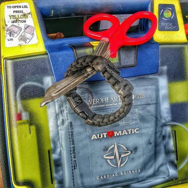 First Responder Strap - Police LEO backup duty gear w/ light, cuff key, seatbelt cutter, compass. Superesse Straps LLC