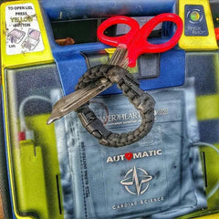 First Responder Strap - Police LEO backup duty gear w/ light, cuff key, seatbelt cutter, compass. Superesse Straps LLC