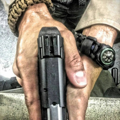 First Responder Strap - Police LEO backup duty gear w/ light, cuff key, seatbelt cutter, compass. Superesse Straps LLC