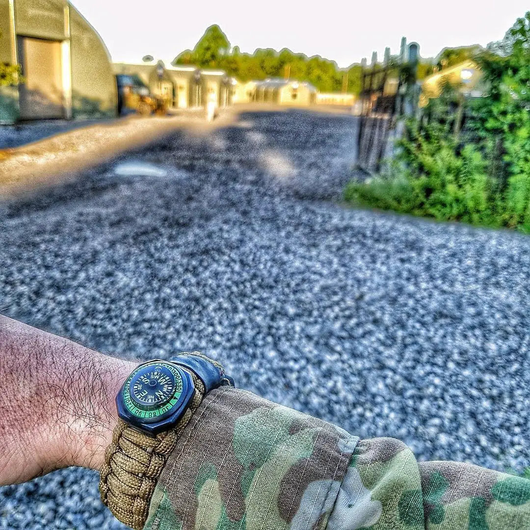 The Escape Evade Pathfinder: Military & Tactical Strap w/ SERE kit, Compass, Kevlar Saw, Cuff Key. Superesse Straps LLC