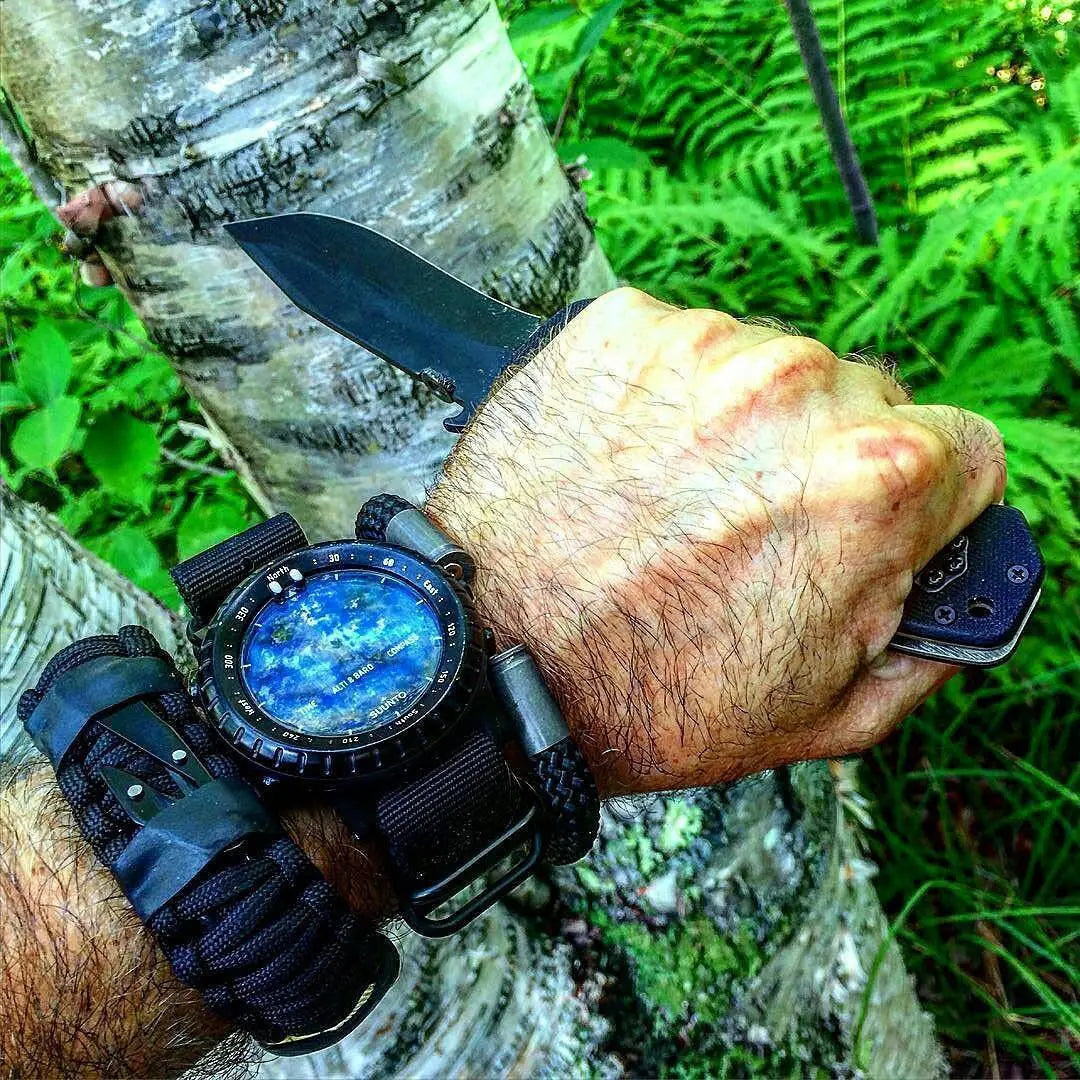 SERE Sidekick- Tactical Survival Paracord Bracelet to Evade, Resist & Escape. Superesse Straps LLC