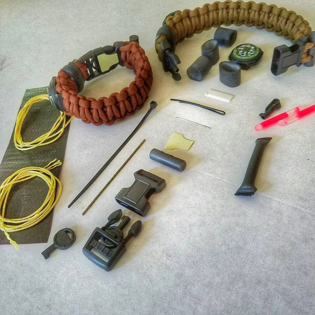 The Escape Evade Pathfinder: Military & Tactical Strap w/ SERE kit, Compass, Kevlar Saw, Cuff Key. Superesse Straps LLC