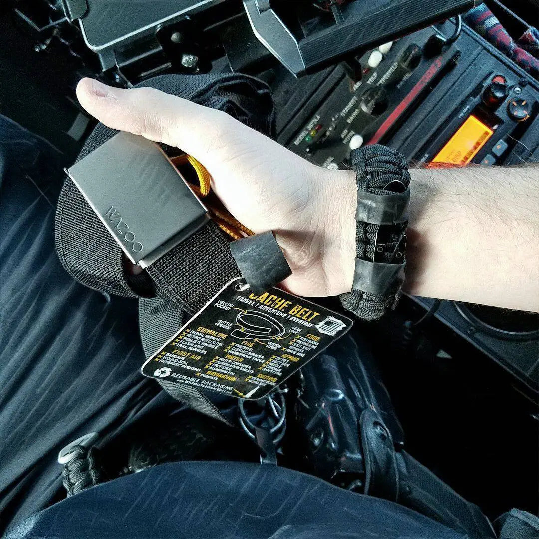 First Responder Strap - Police LEO backup duty gear w/ light, cuff key, seatbelt cutter, compass. Superesse Straps LLC
