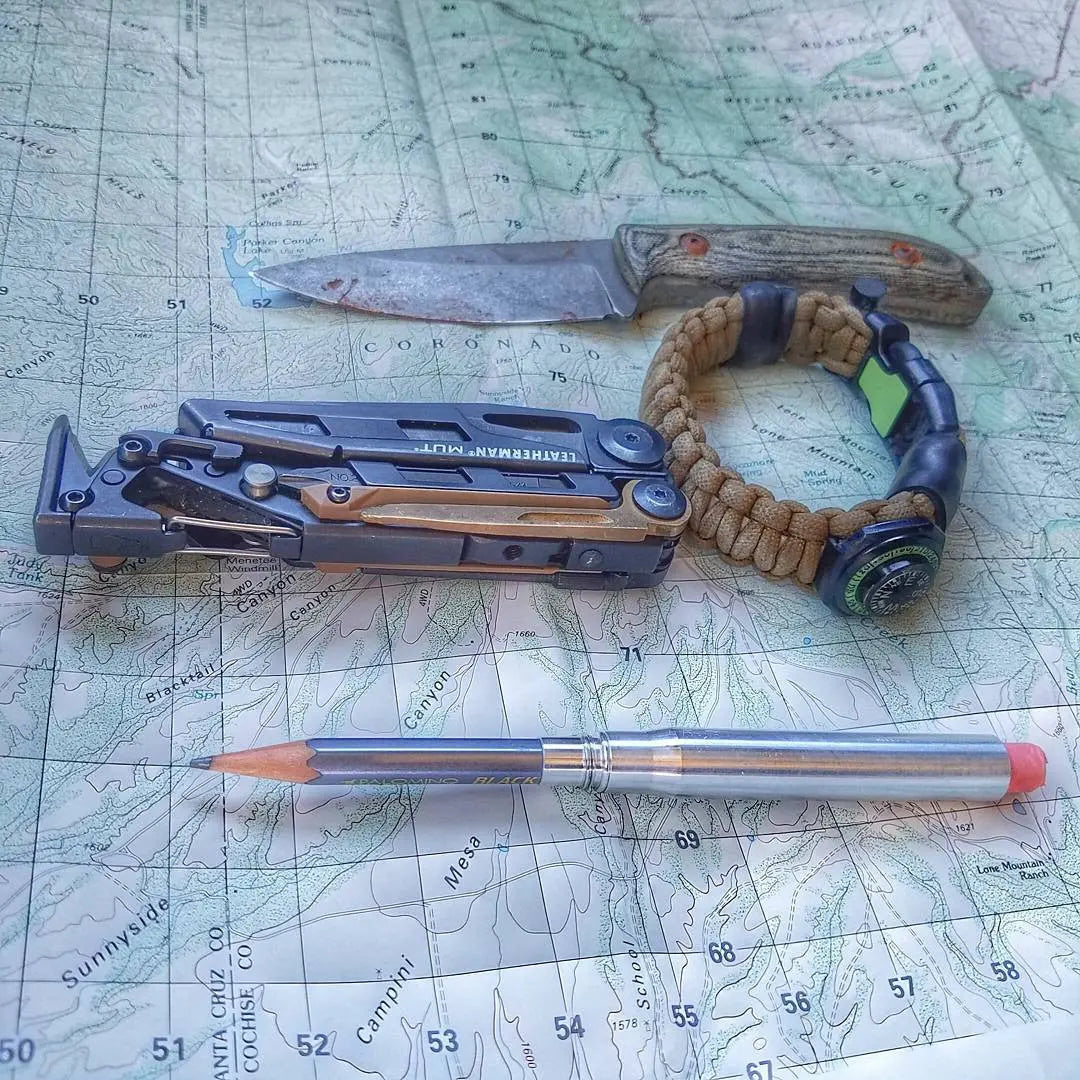 The Escape Evade Pathfinder: Military & Tactical Strap w/ SERE kit, Compass, Kevlar Saw, Cuff Key. Superesse Straps LLC