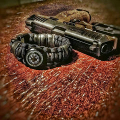 The Escape Evade Pathfinder: Military & Tactical Strap w/ SERE kit, Compass, Kevlar Saw, Cuff Key. Superesse Straps LLC