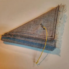 Saw Shemagh: Firestarter sewn button, built-in Kevlar Utility Saw, Fire Tinder border. Superesse Straps LLC
