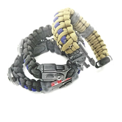 First Responder Strap - Police LEO backup duty gear w/ light, cuff key, seatbelt cutter, compass. Superesse Straps LLC