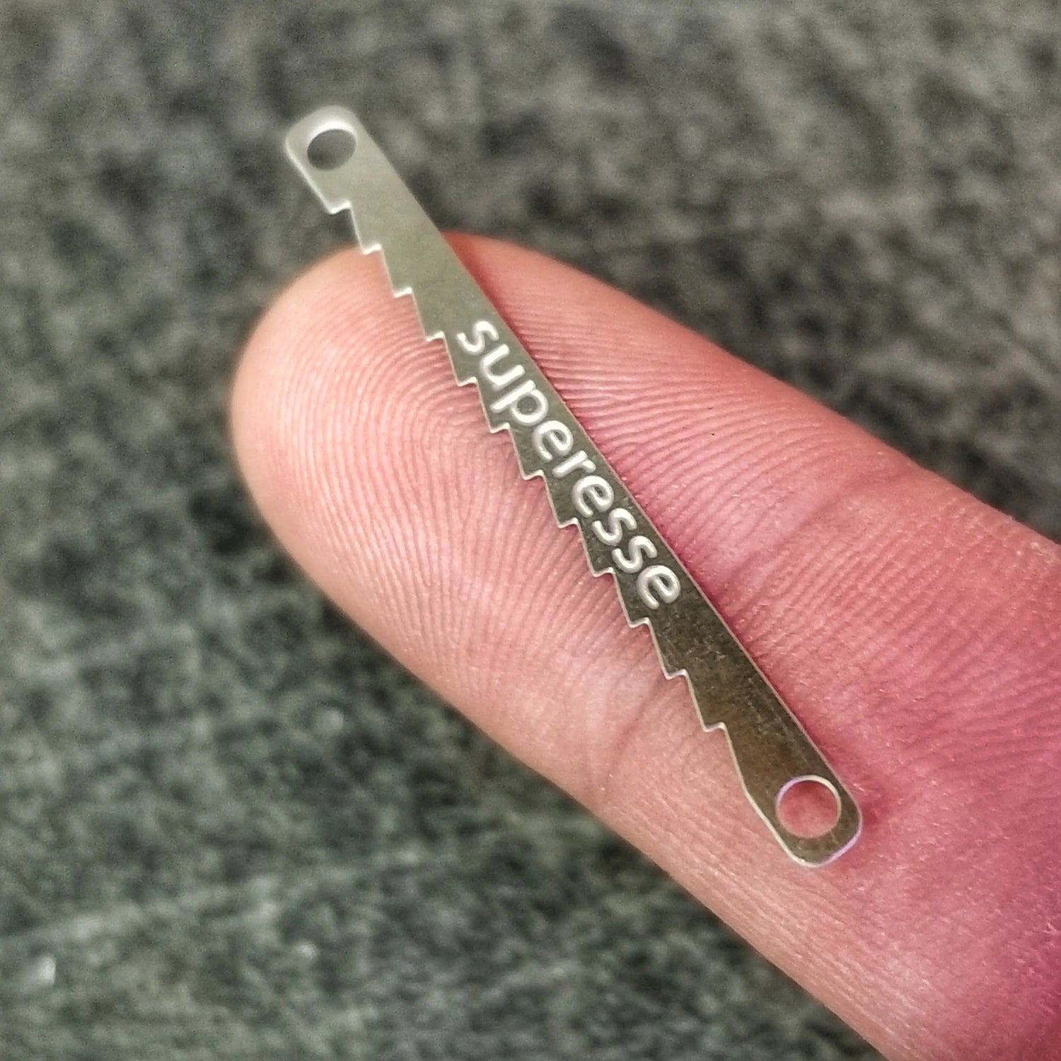 Saw Shim Tool - Custom built flexible steel escape shim with saw tooth edge (2 pack). Superesse Straps LLC