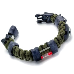 The Escape Evade Pathfinder: Military & Tactical Strap w/ SERE kit, Compass, Kevlar Saw, Cuff Key. Superesse Straps LLC