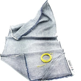 Saw Shemagh: Firestarter sewn button, built-in Kevlar Utility Saw, Fire Tinder border. Superesse Straps LLC