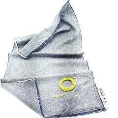 Saw Shemagh: Firestarter sewn button, built-in Kevlar Utility Saw, Fire Tinder border. Superesse Straps LLC