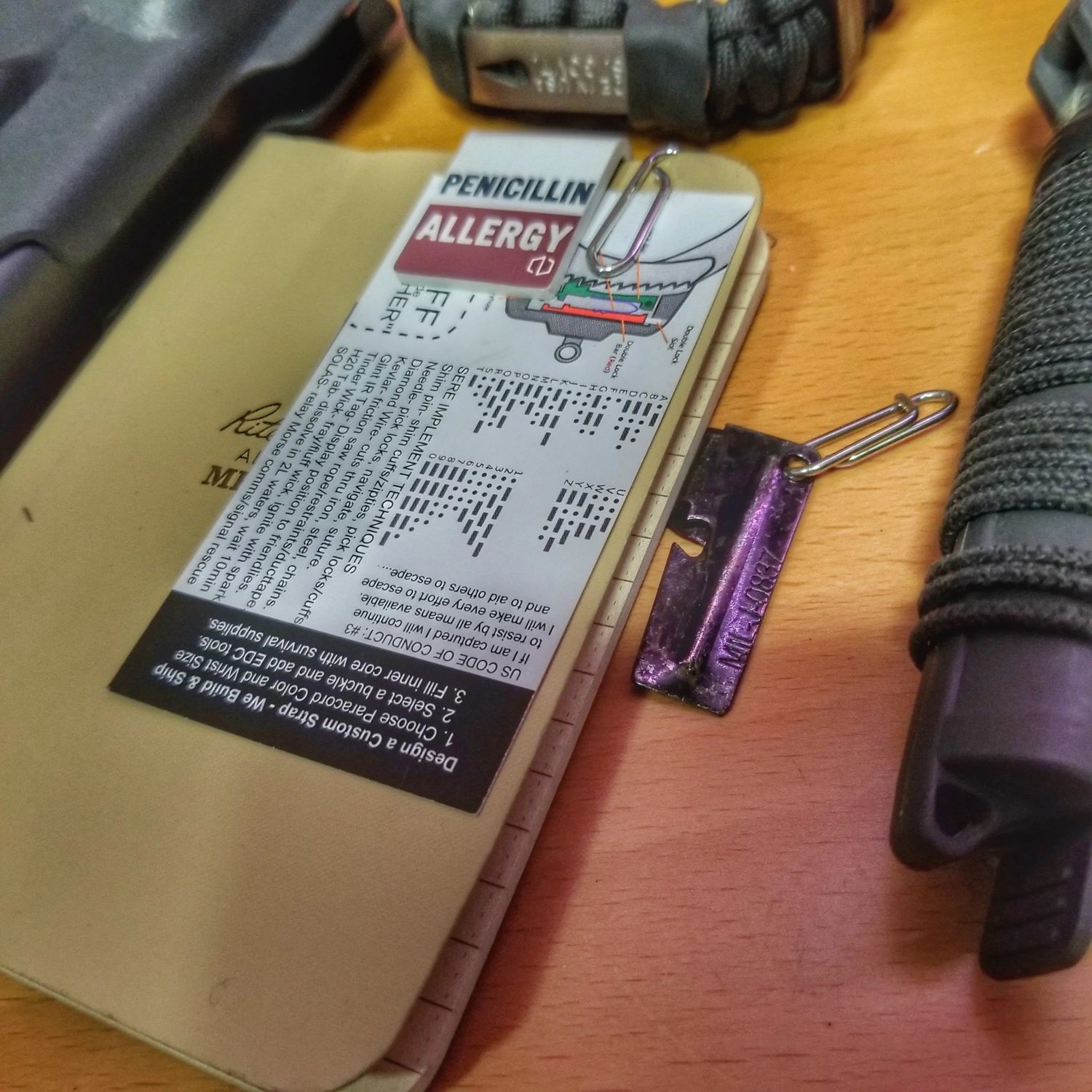 Tactical Paper Clip - Heavyduty 125lb Steel Tool Superesse Straps LLC