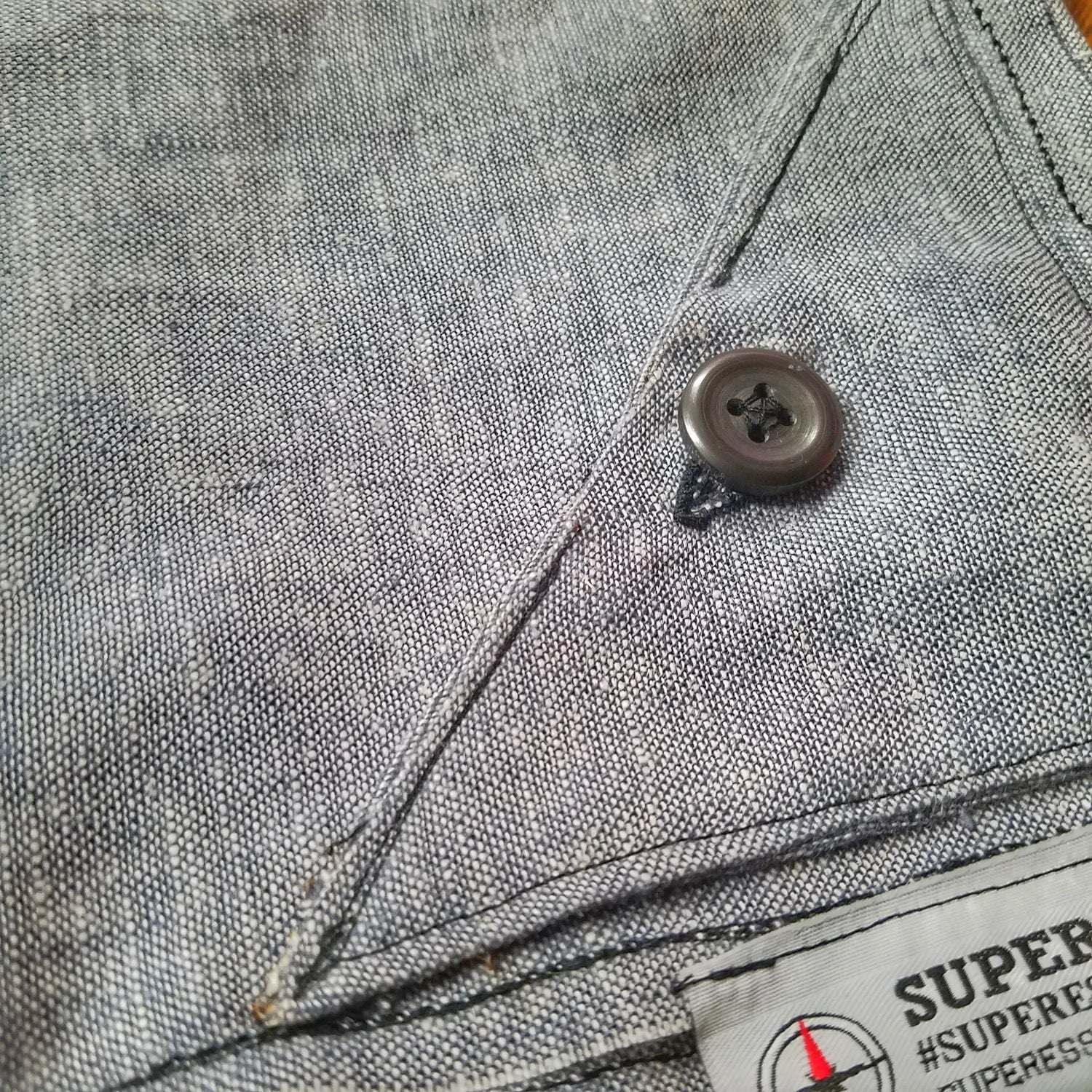 Saw Shemagh: Firestarter sewn button, built-in Kevlar Utility Saw, Fire Tinder border. Superesse Straps LLC