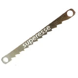 Saw Shim Tool - Custom built flexible steel escape shim with saw tooth edge (2 pack). Superesse Straps LLC