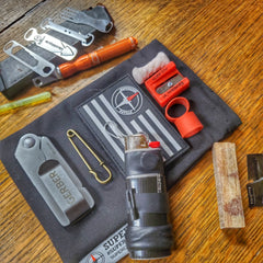 Survival Kit Lighter - Fire Starter outfitted with supplies. Superesse Straps LLC