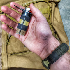 Survival Kit Lighter - Fire Starter outfitted with supplies. Superesse Straps LLC