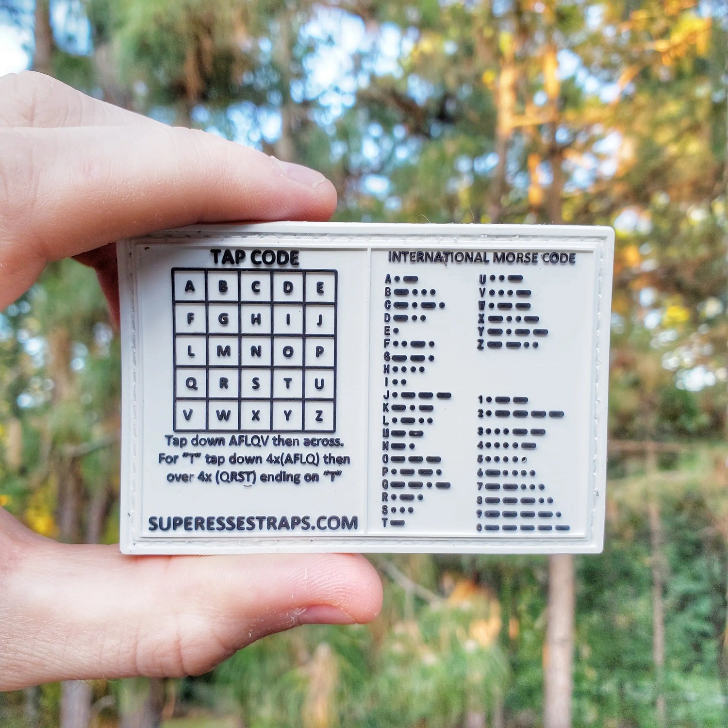Storage Pocket Patch: Morse and Tap Code Superesse Straps LLC