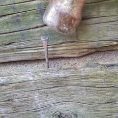 Shelter Nail - Titanium & Steel Wrought Hammering Spike for Trail and Utility Tasks Superesse Straps LLC