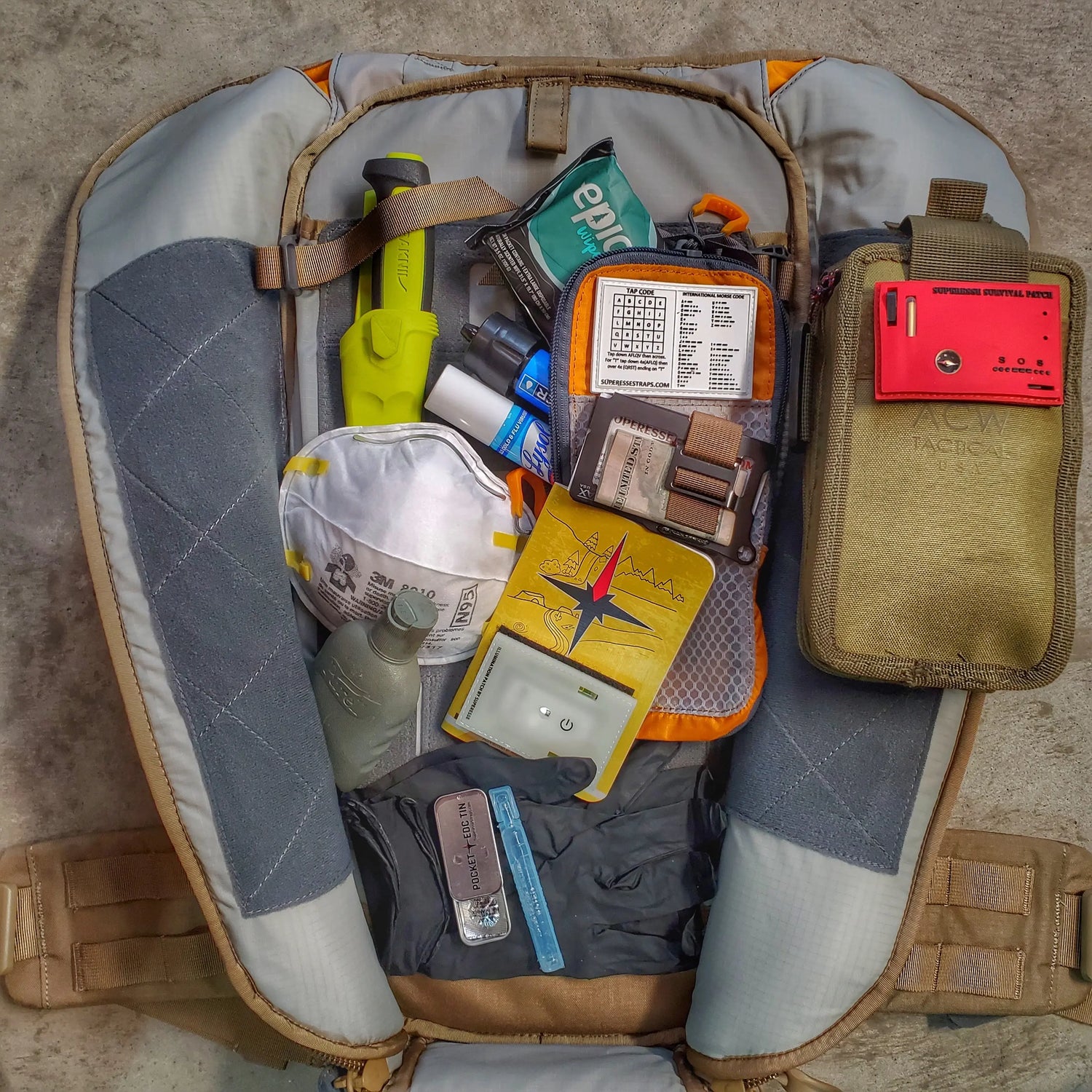Superesse Survival Patch: Compartmentalized Micro EDC and Survival Kit Superesse Straps LLC
