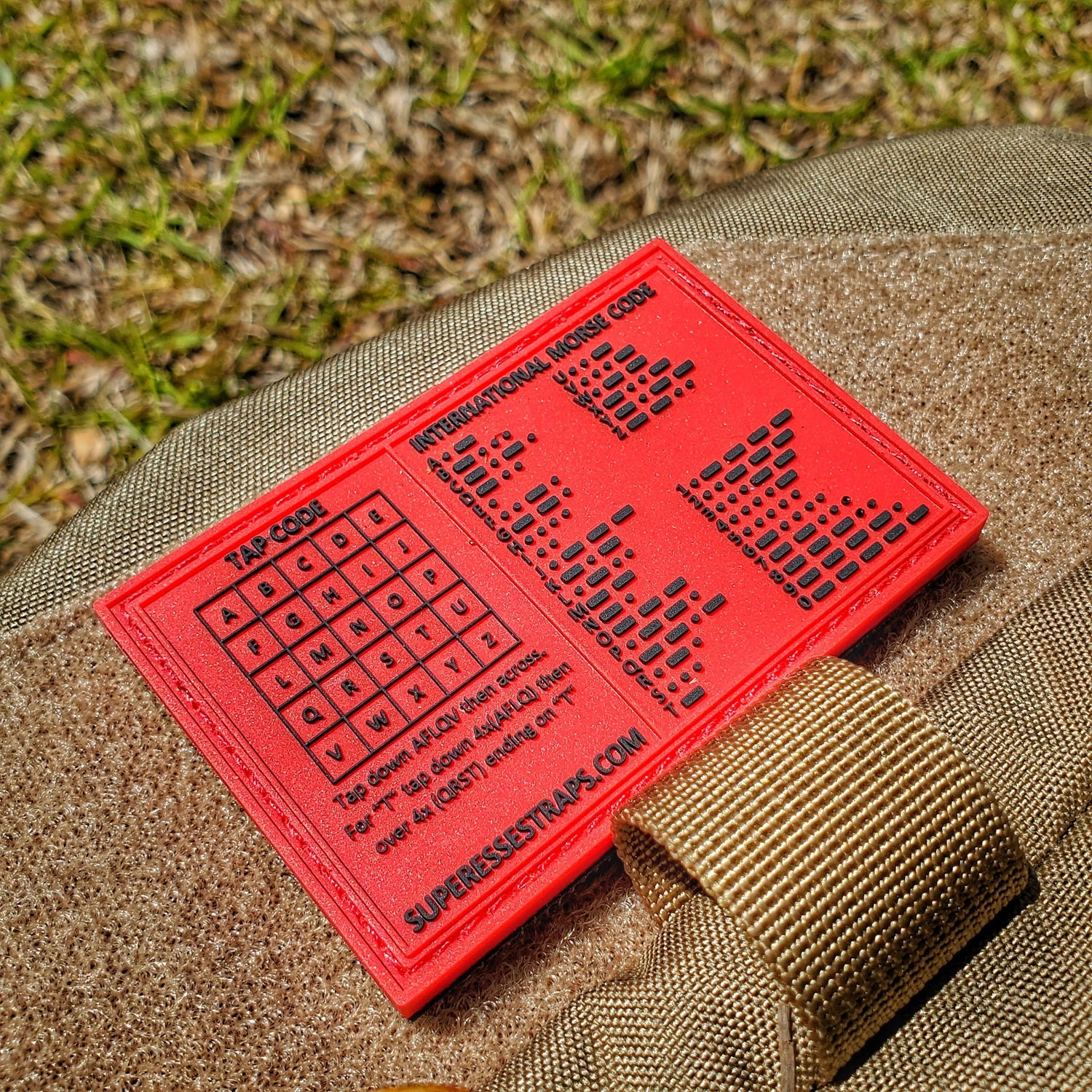 Storage Pocket Patch: Morse and Tap Code Superesse Straps LLC