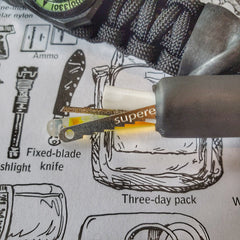 Expeditious Band - Quick Deploy SERE, Hunting, and EDC Survival Bracelet. Superesse Straps LLC