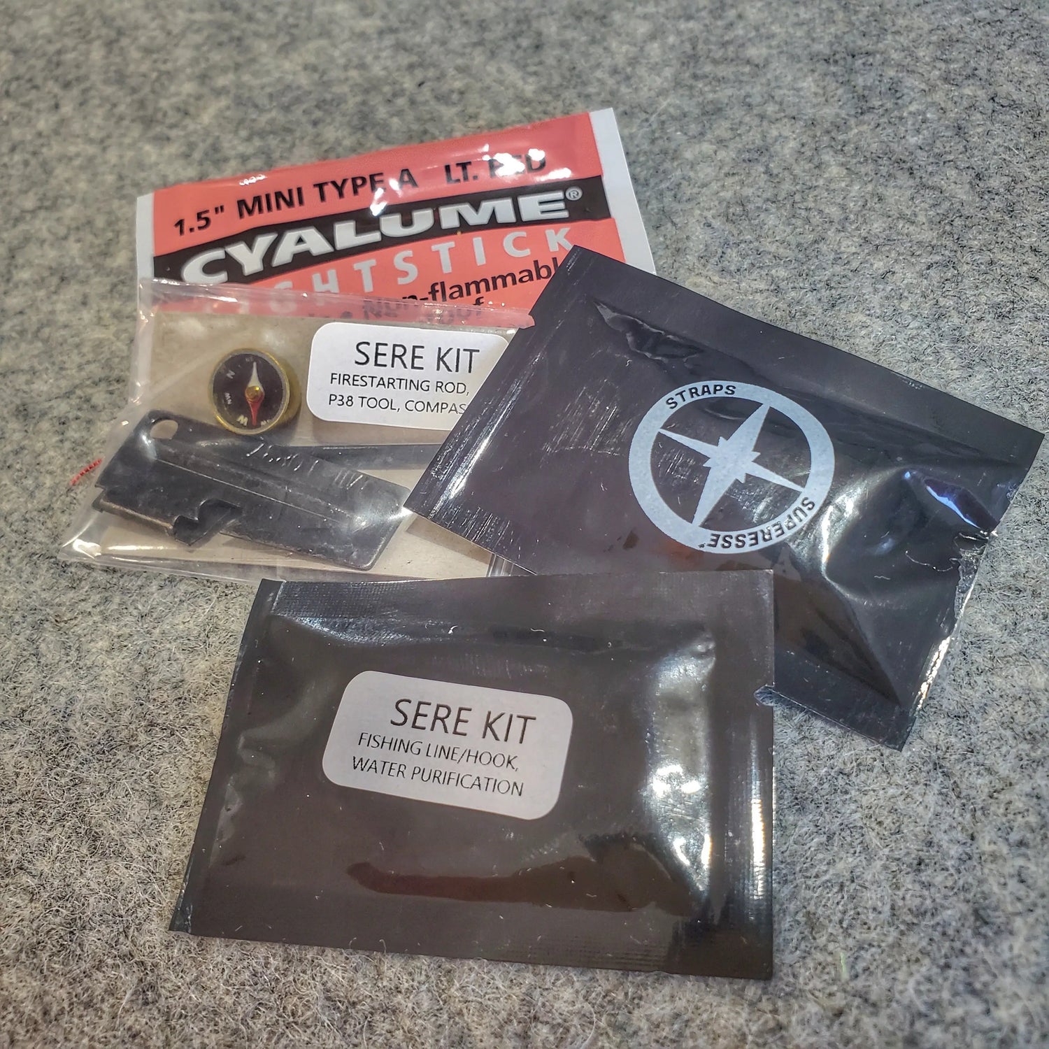 SERE Patch Kit: covert military kit for Survive, Evade, Resist, Escape scenarios Superesse Straps LLC