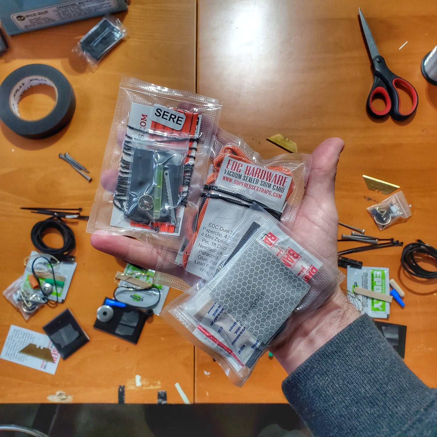 Shim Personal Survival Cards - Wallet Size Vacuum Sealed Survival Packets Superesse Straps LLC