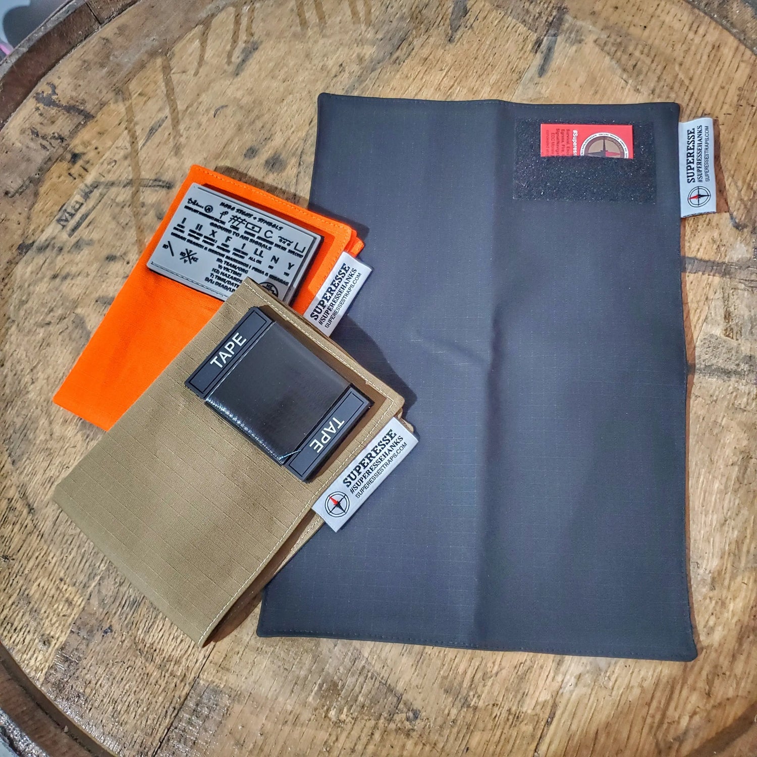 Tactical Tissue: Morale Patch compatible Ripstop stitched hank with covert storage pocket. Superesse Straps LLC