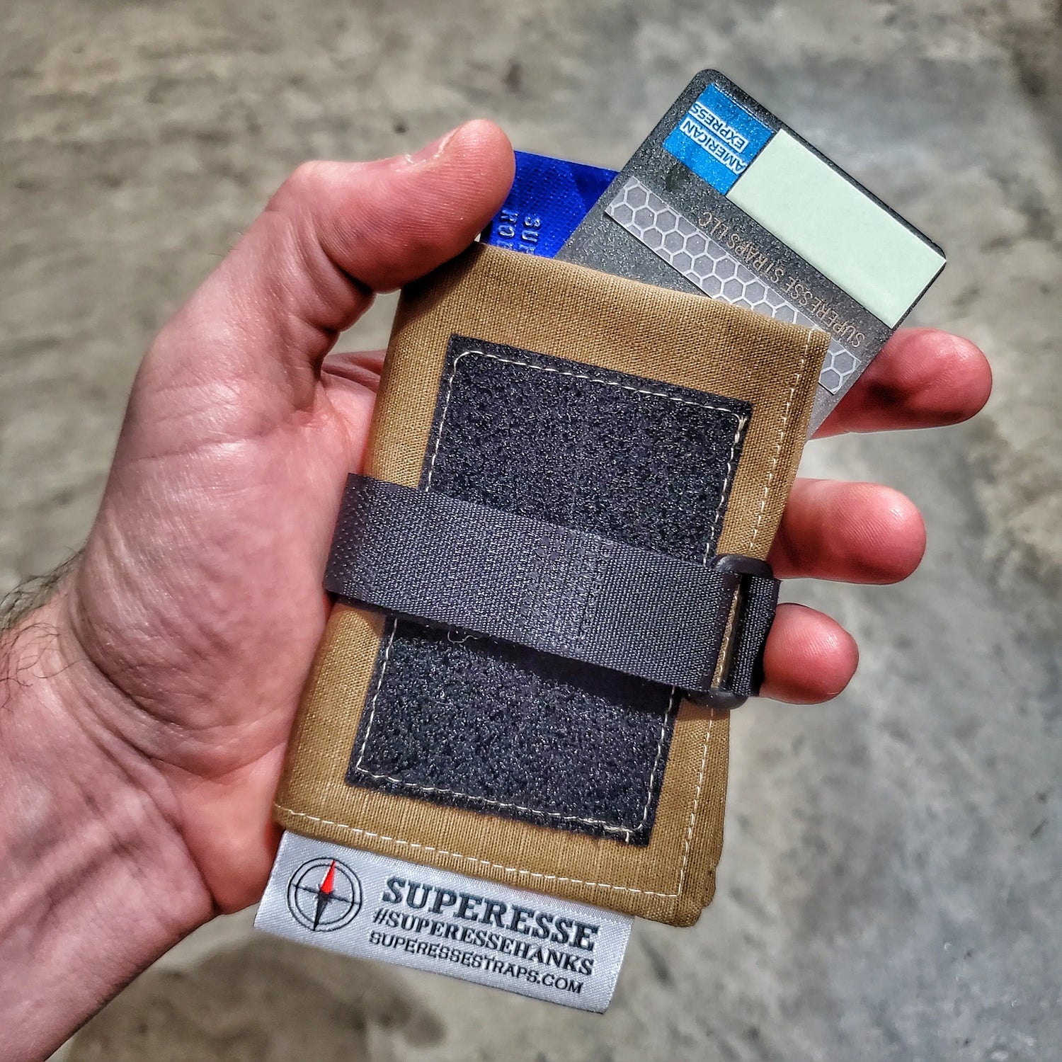 Tactical Tissue: Morale Patch compatible Ripstop stitched hank with covert storage pocket. Superesse Straps LLC