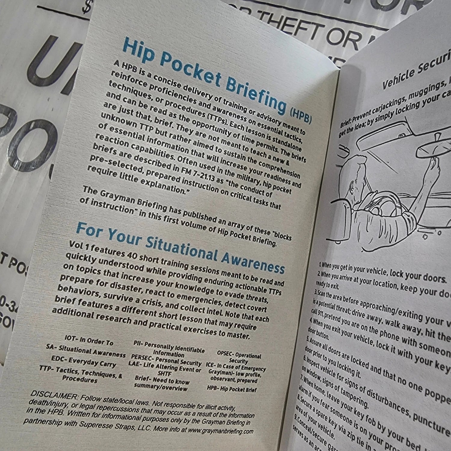 Hip Pocket Brief Volume 1 - Tactics, Techniques, and Procedures for the Everyday Civilian Superesse Straps LLC