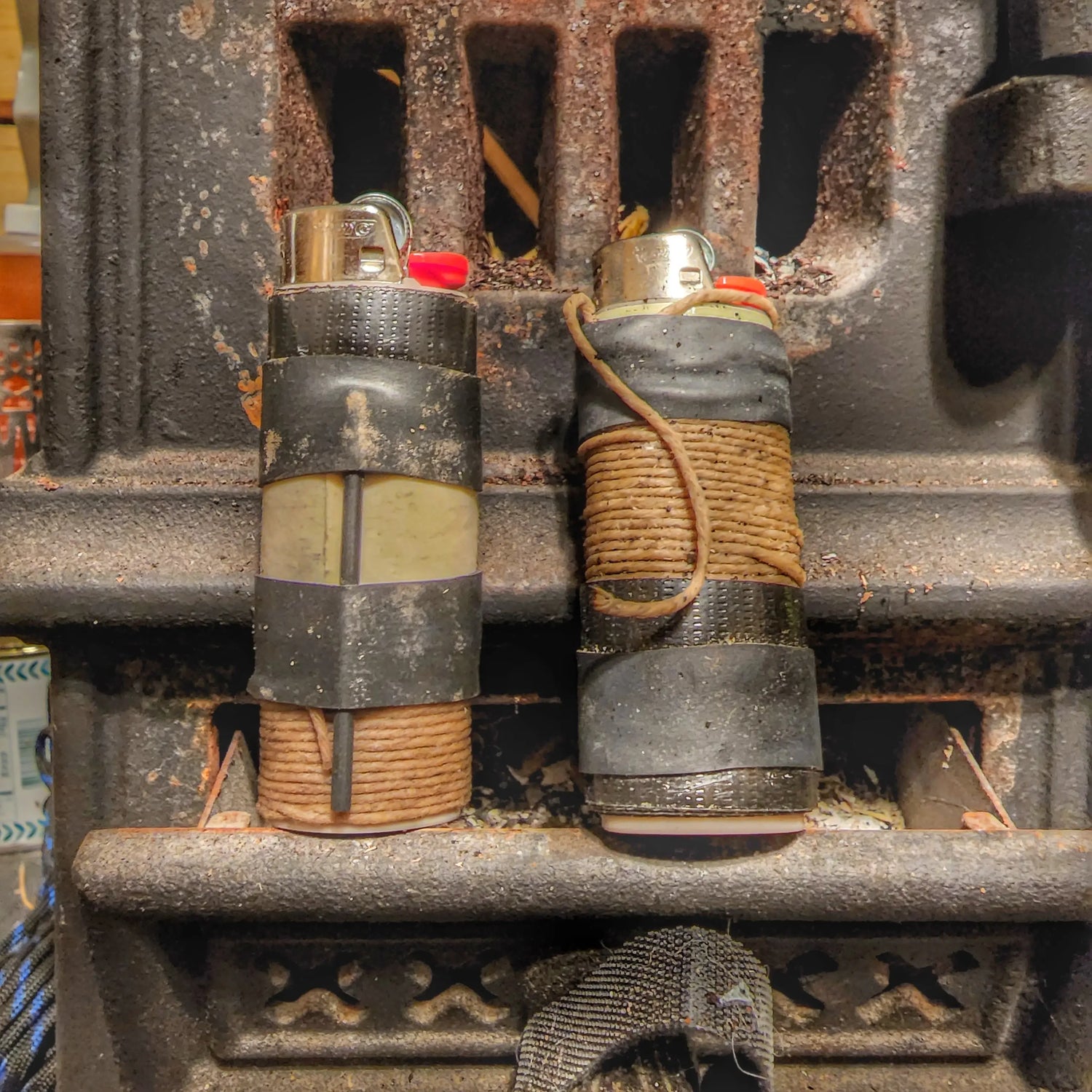 Survival Kit Lighter - Fire Starter outfitted with supplies. Superesse Straps LLC
