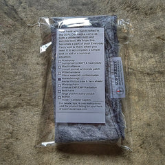 Saw Shemagh: Firestarter sewn button, built-in Kevlar Utility Saw, Fire Tinder border. Superesse Straps LLC