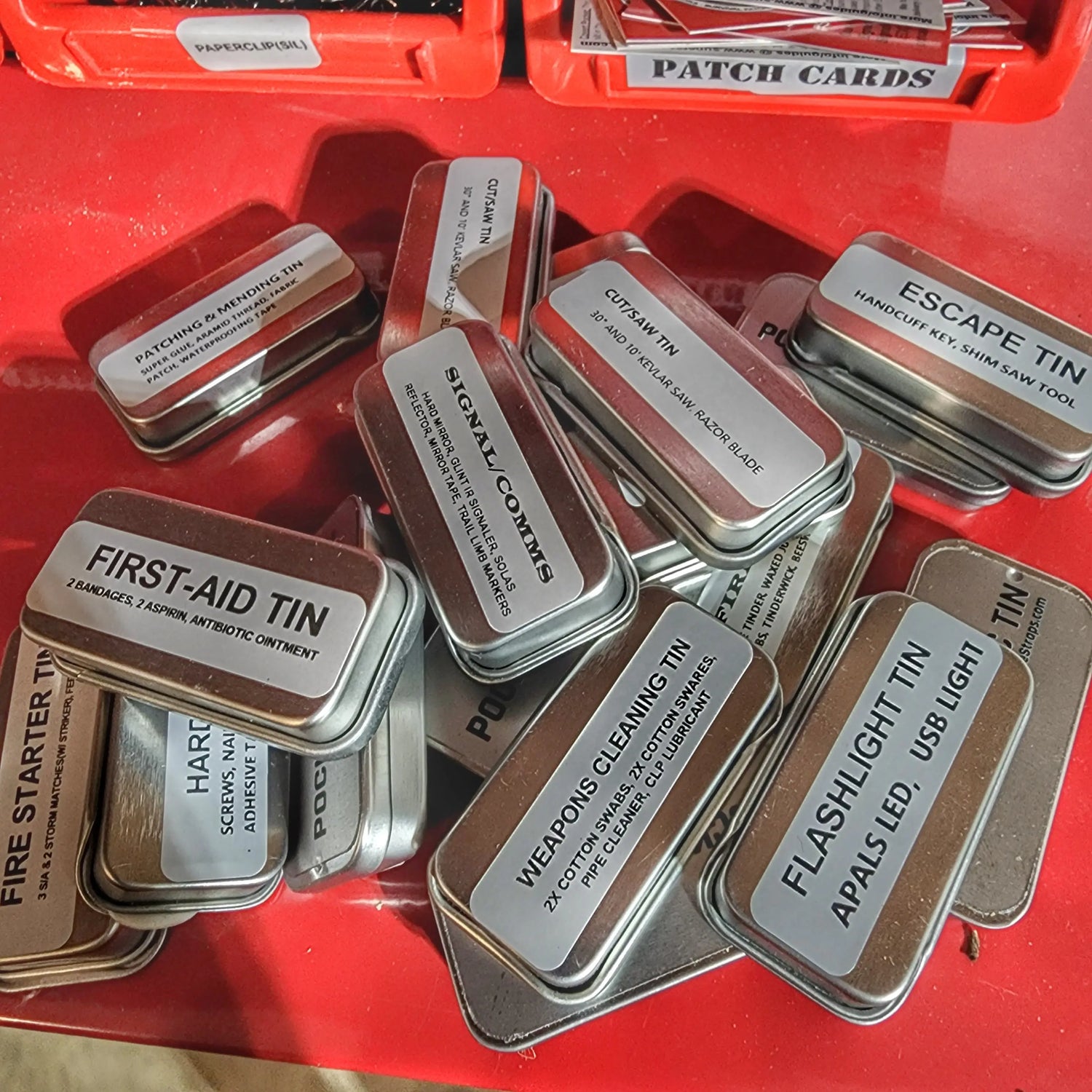 EDC Pocket Tin - Compartmentalized Survival Kits Superesse Straps LLC